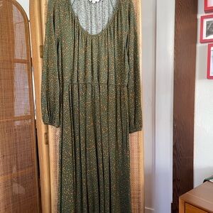 Boden Green Floral Dress